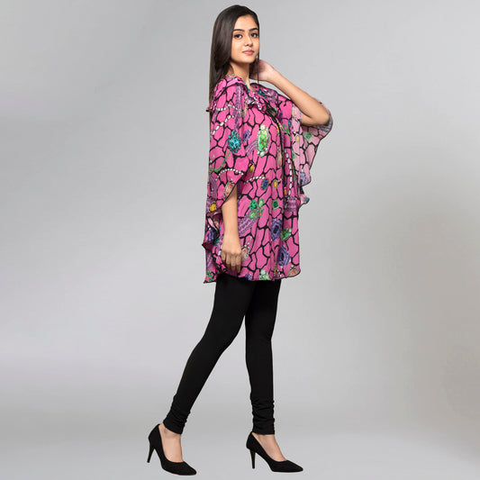 Pink Jewel Print Top