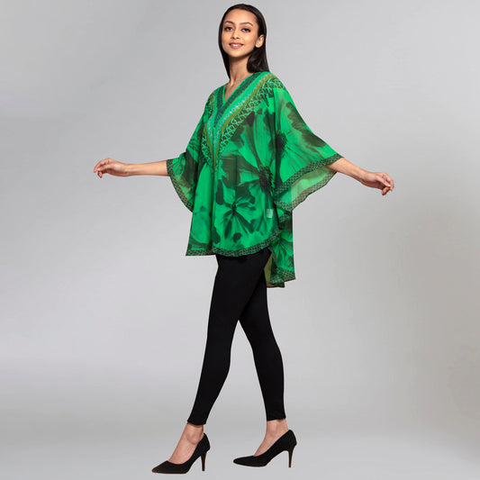 Forest Green Floral Tunic