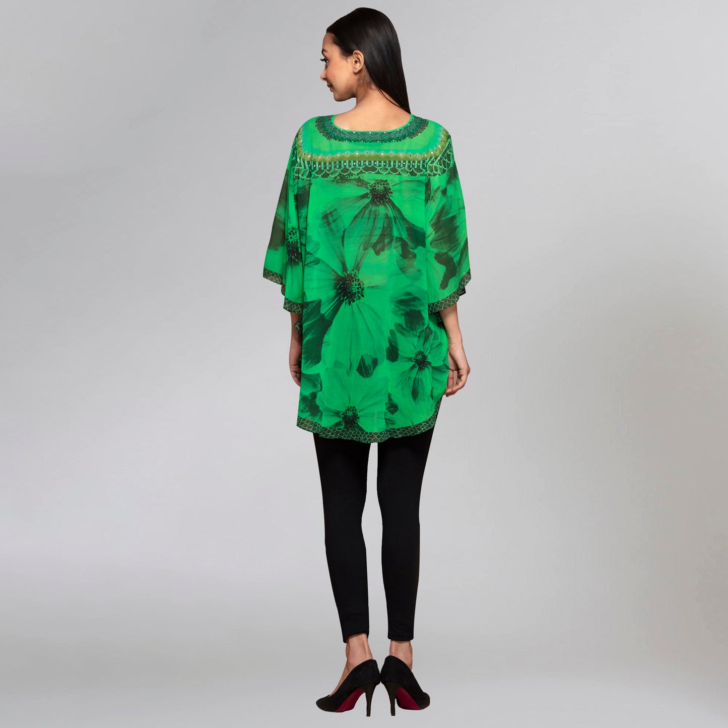 Forest Green Floral Tunic