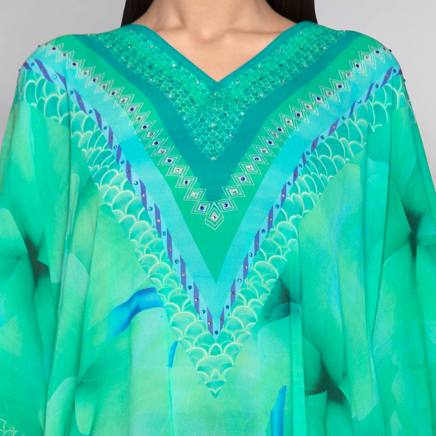 Turquoise Floral Tunic