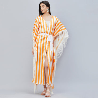 Orange Full Length Cover-Up