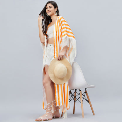 Orange Full Length Cover-Up