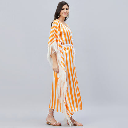 Orange Full Length Cover-Up