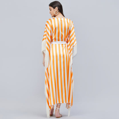 Orange Full Length Cover-Up