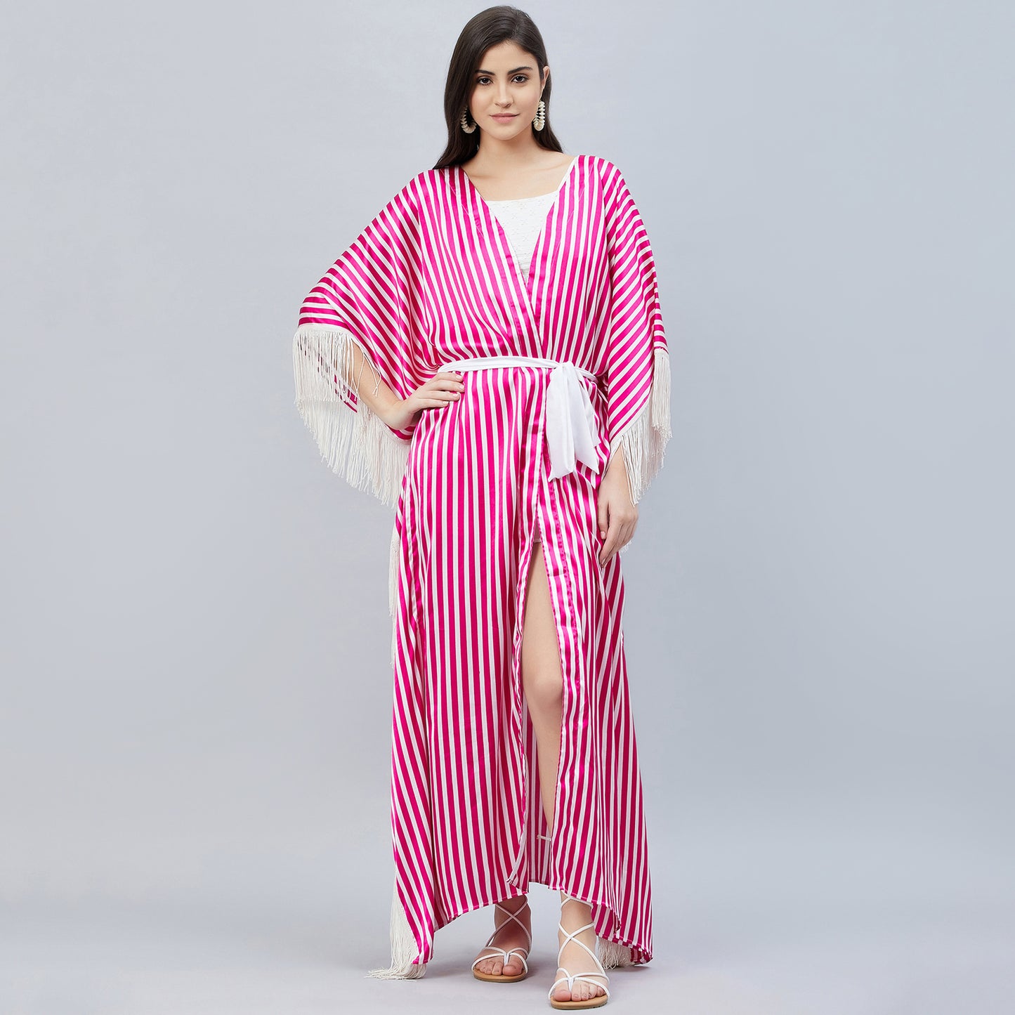 Pink and White Full Length Cover-Up