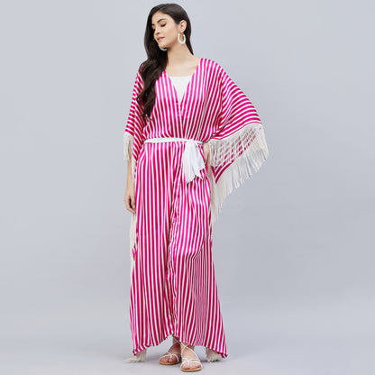 Pink and White Full Length Cover-Up