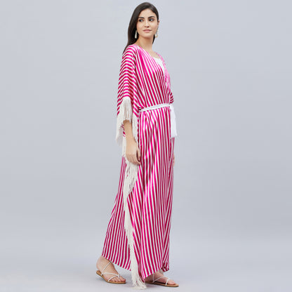 Pink and White Full Length Cover-Up