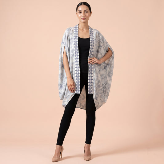 Purple Animal Print Cover-Up for Women – Embellished | First Resort by Ramola Bachchan
