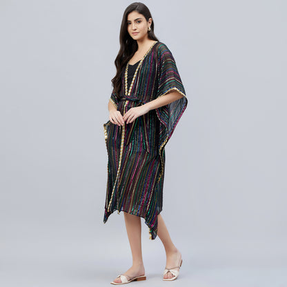 Black Lurex Short Cover-Up