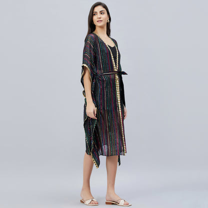 Black Lurex Short Cover-Up