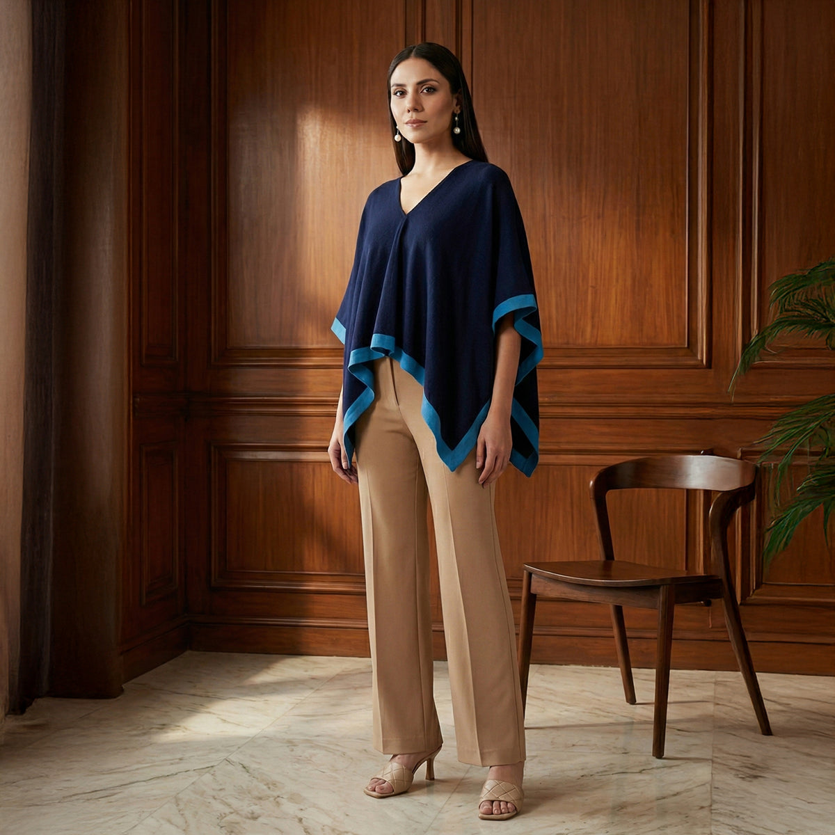 Dark Blue Cover-Up for Women – Cashmere | First Resort by Ramola Bachchan