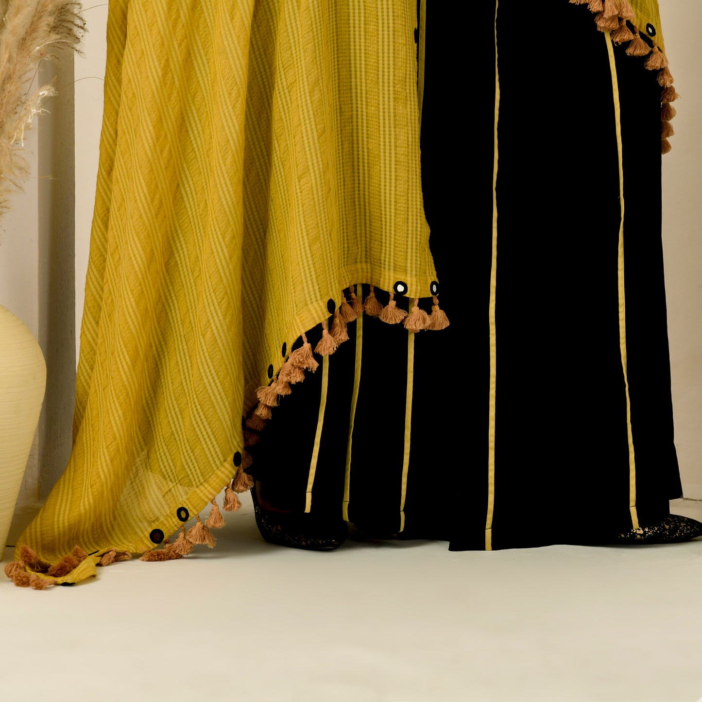 Golden Mirror Hand Embroidered Shrug