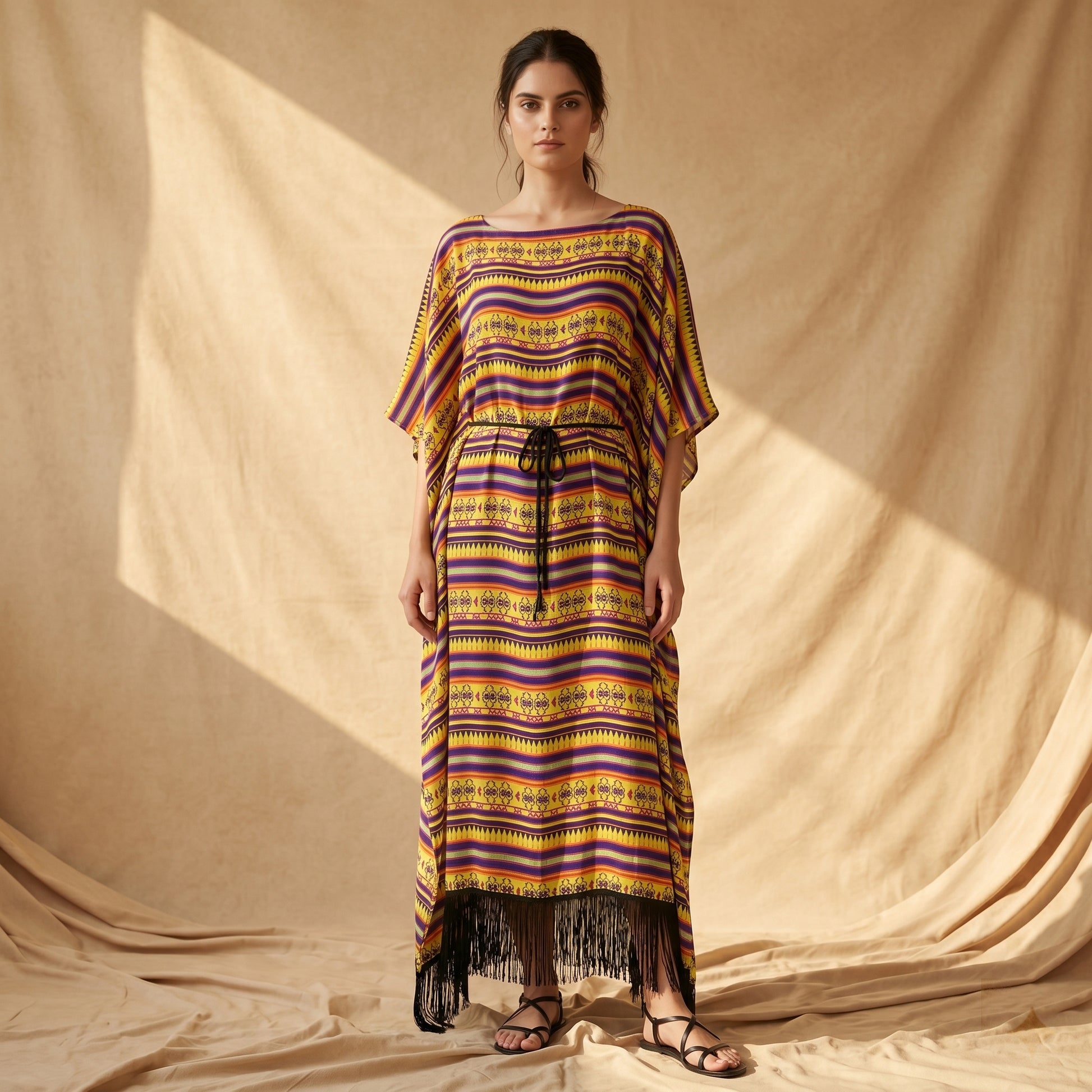 poncho dress women Matte Crepe in White this design captures a free Black Poncho Multi Wear -