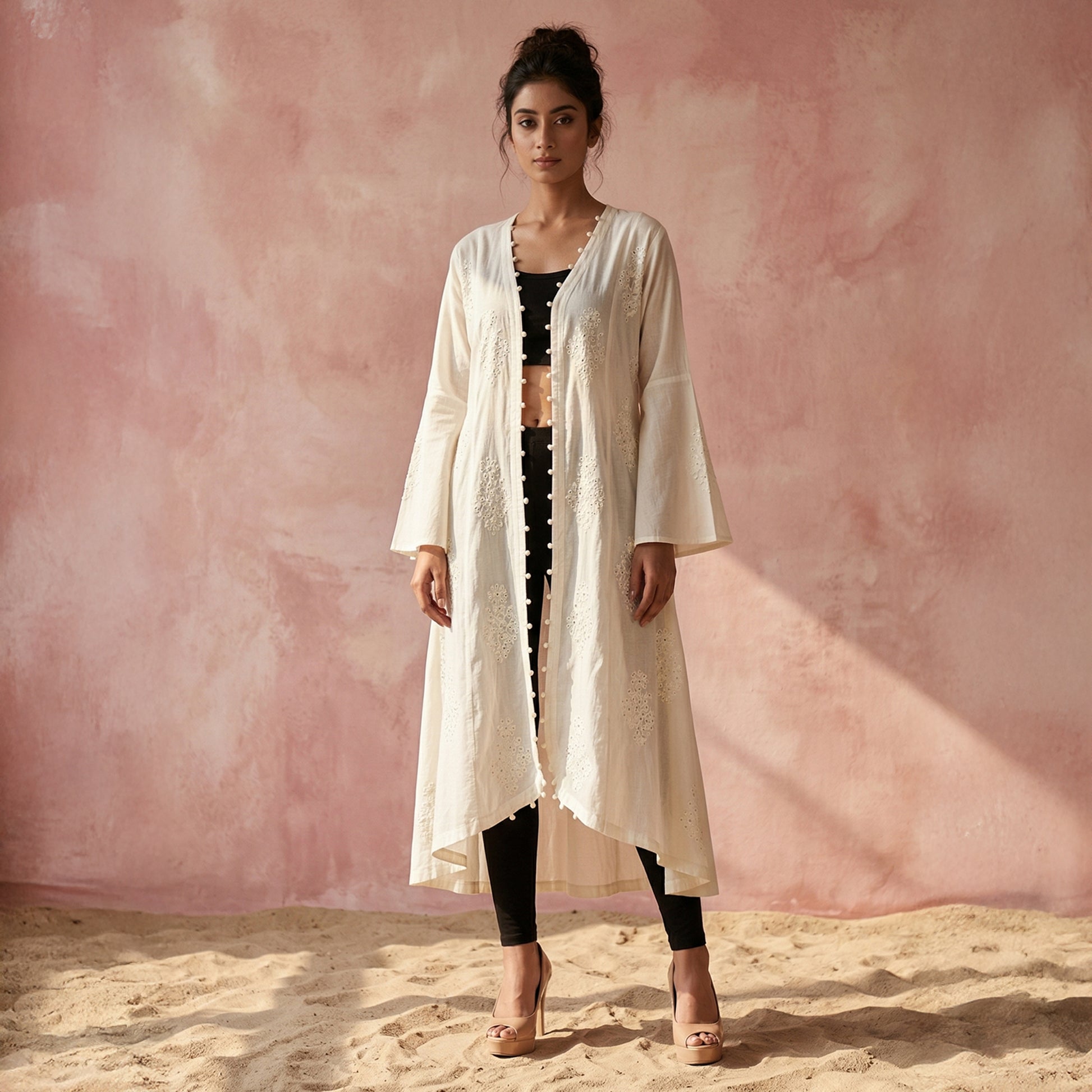 Cream Dress for Women – Embellished | First Resort by Ramola Bachchan
