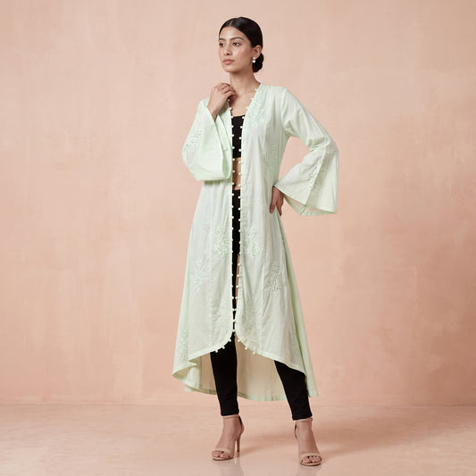 Pastel Green Dress for Women – Embellished | First Resort by Ramola Bachchan