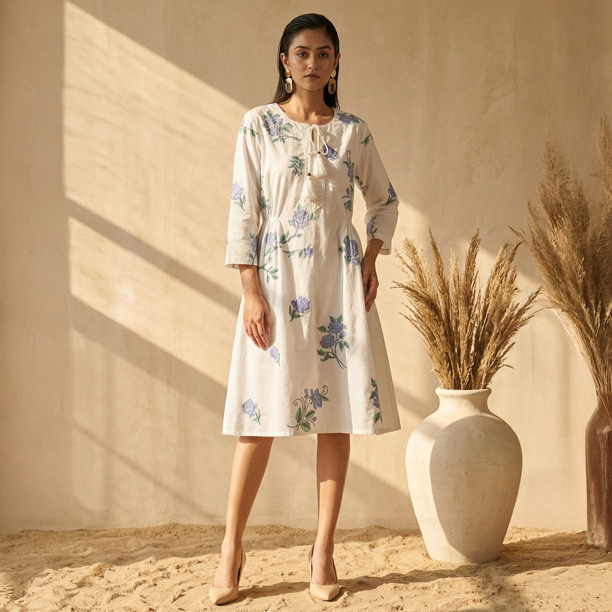 Blue Dress for Women – Embroidered | First Resort by Ramola Bachchan