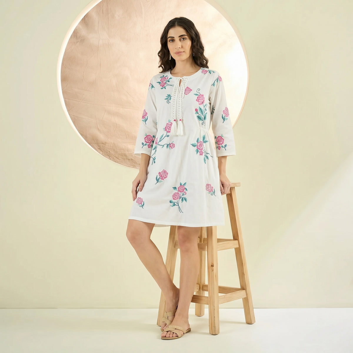 Pink Dress for Women – Embroidered | First Resort by Ramola Bachchan