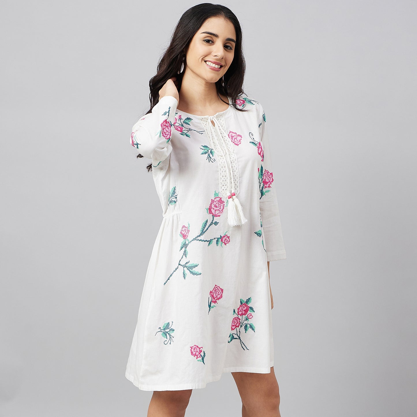 Pink Cross Stitch Dress