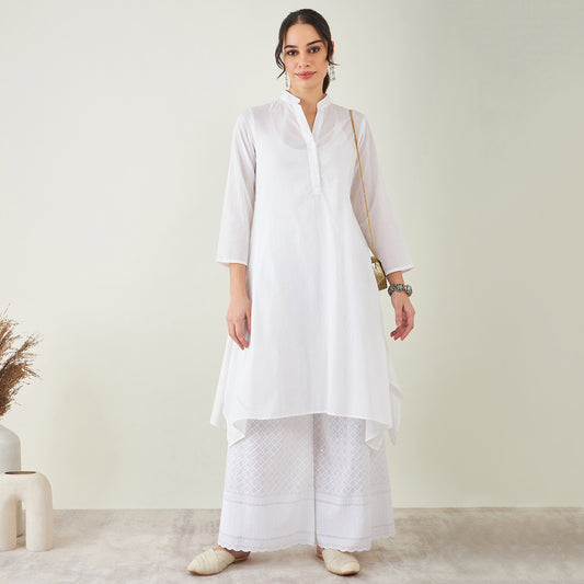 White Cotton Shirt Dress