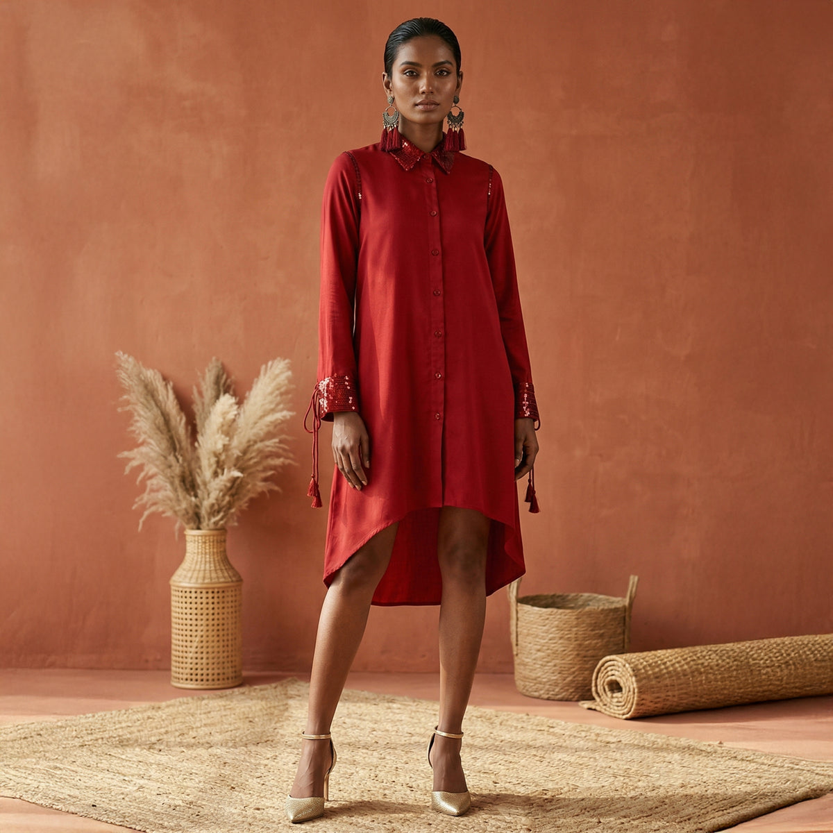 Red Dress for Women – Embroidered | First Resort by Ramola Bachchan