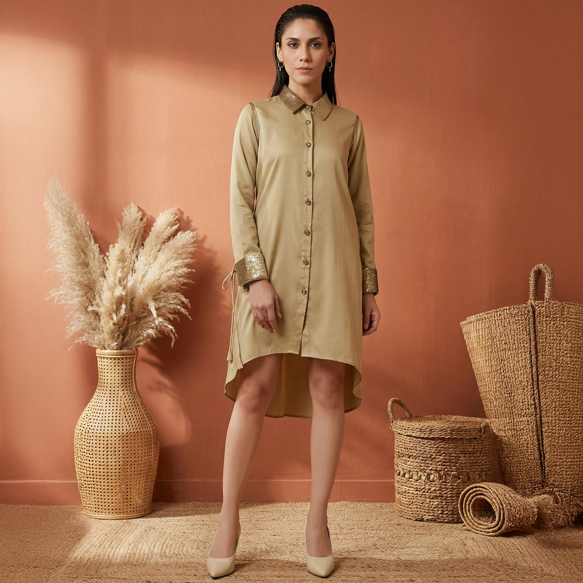 Sand Dress for Women – Embroidered | First Resort by Ramola Bachchan