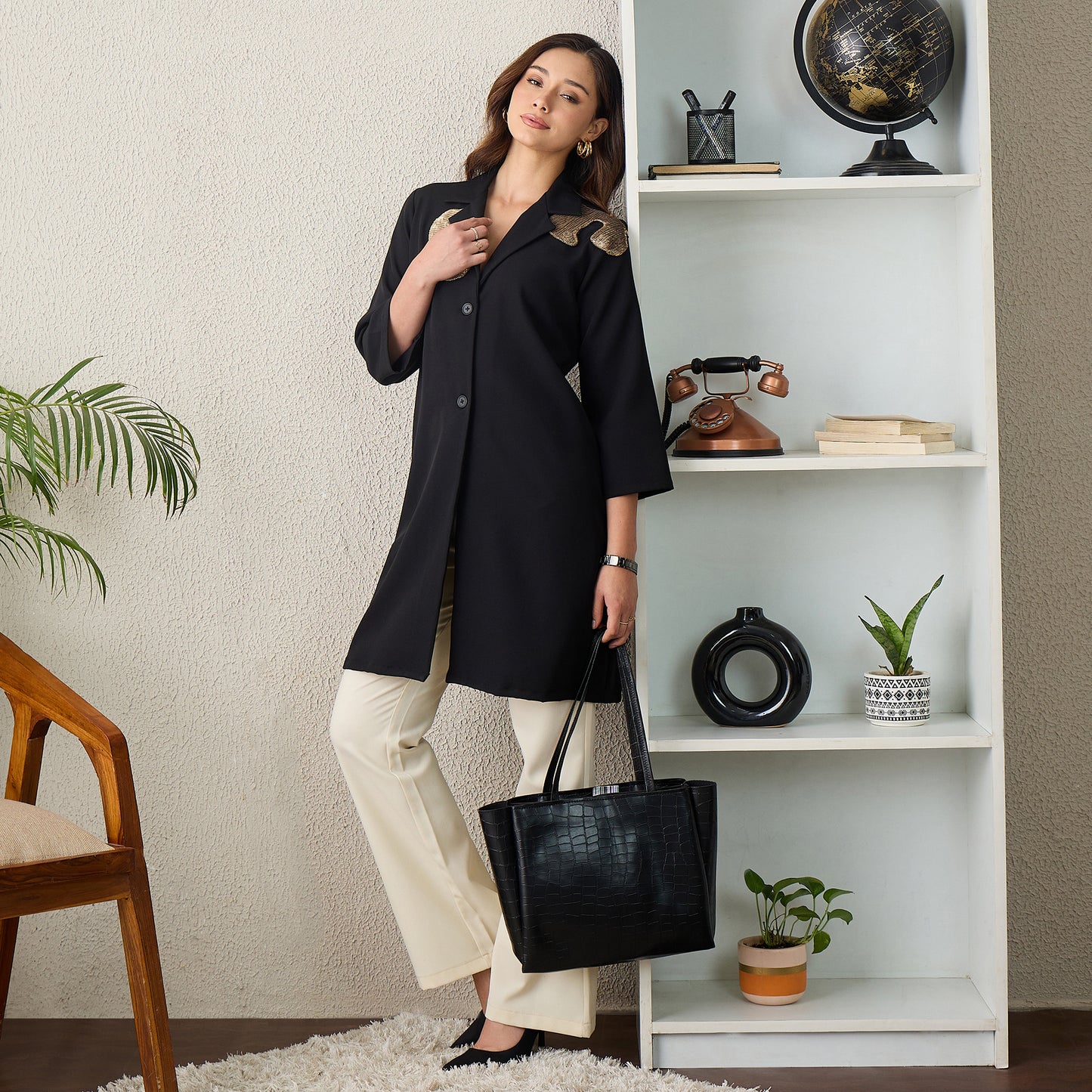 Black Sequin Blazer Dress