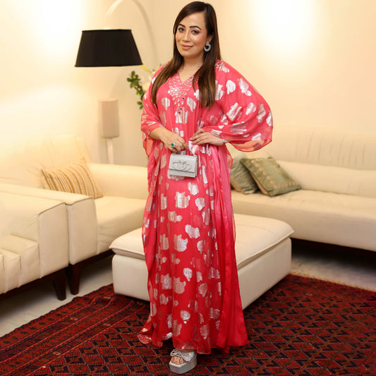 Pink Ombre Full Length Kaftan