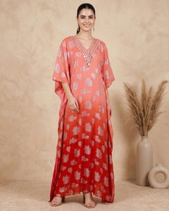 Pink Ombre Full Length Kaftan