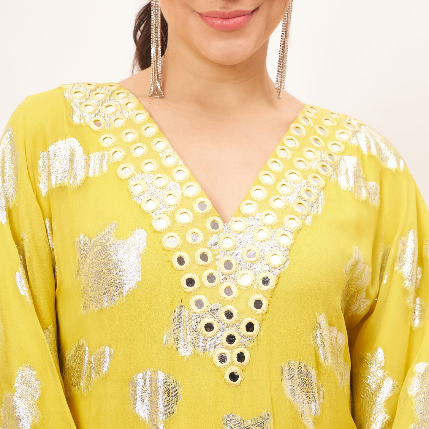 Yellow Ombre Full Length Kaftan