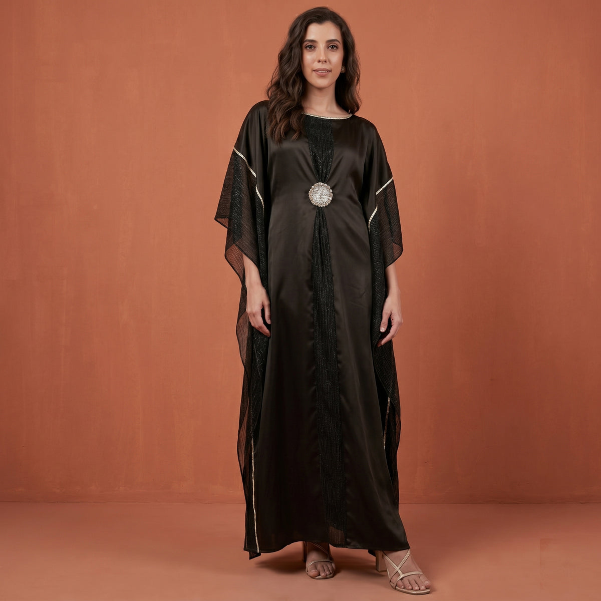 Black Kaftan for Women – Embroidered | First Resort by Ramola Bachchan