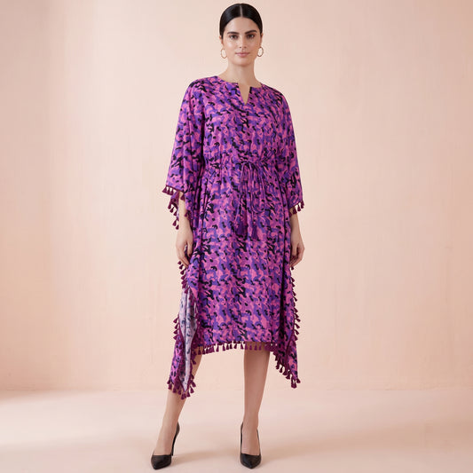 Pink Camouflage Mid Length Kaftan
