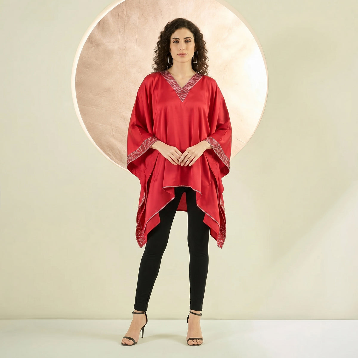 Red Kaftan for Women – Embellished | First Resort by Ramola Bachchan
