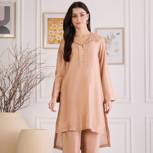 Apricot Asymmetric Kurta
