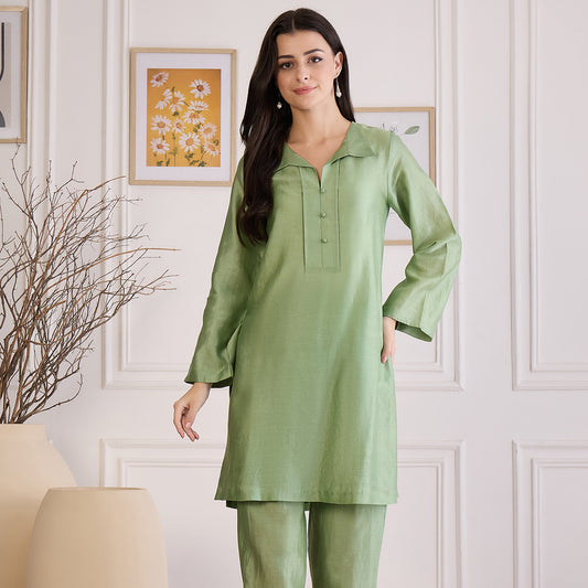 Sage Green Asymmetric Kurta