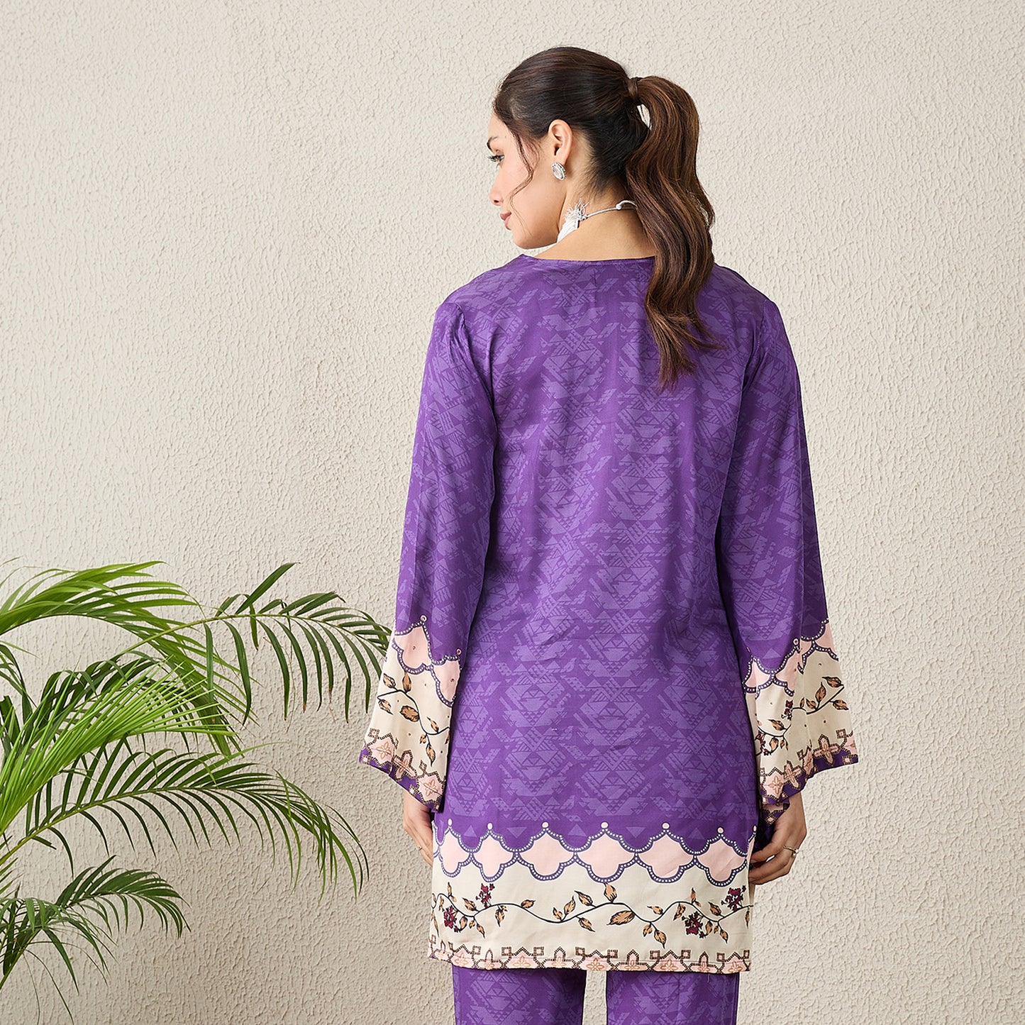 Purple Mystic Floral Printed Kurta