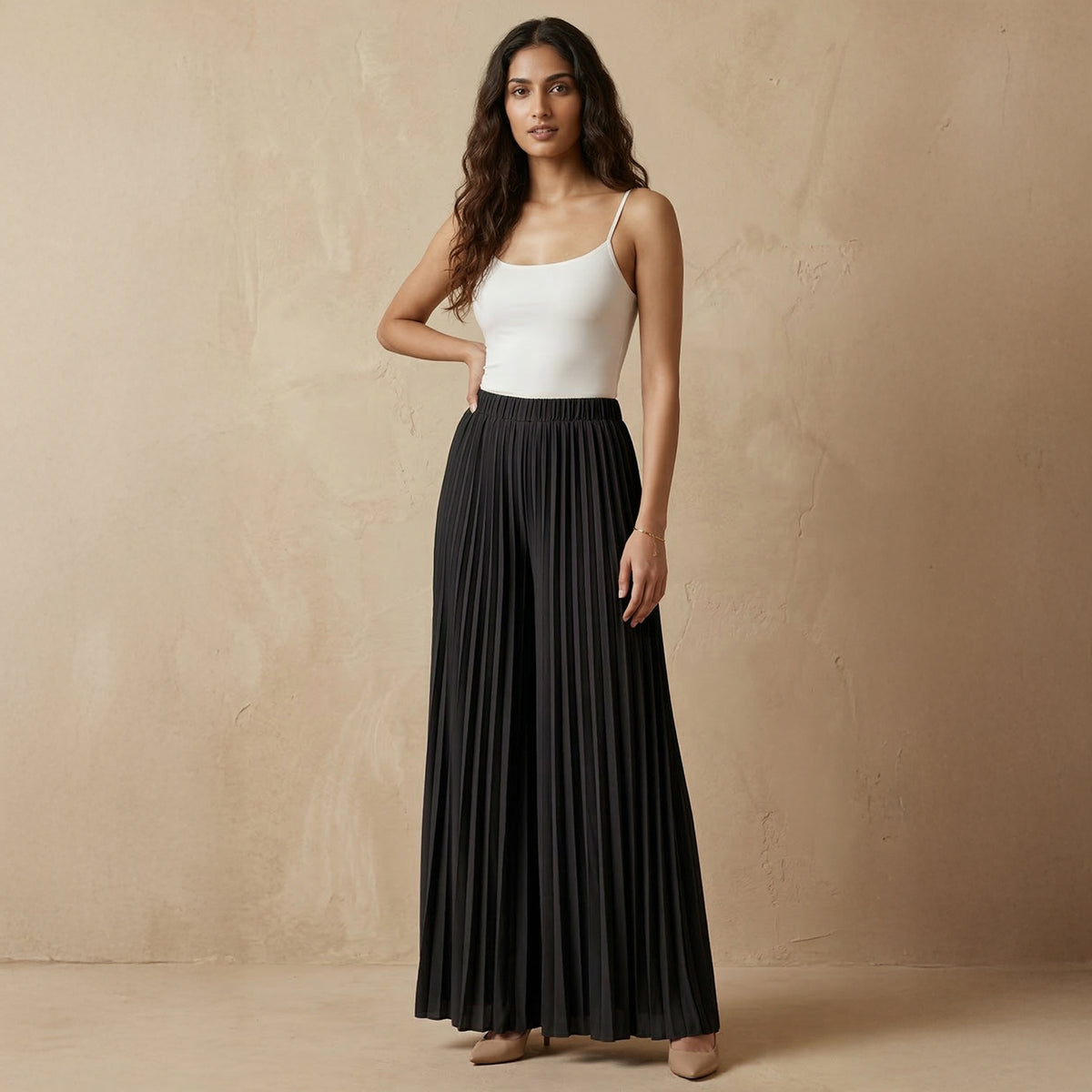 Black Pants for Women – Viscose Lycra | First Resort by Ramola Bachchan