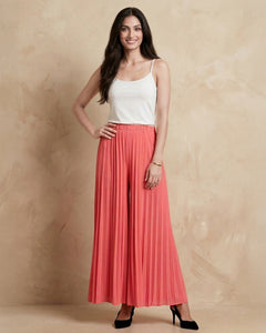 Fuchsia Pink Wide Leg Pleated Palazzo