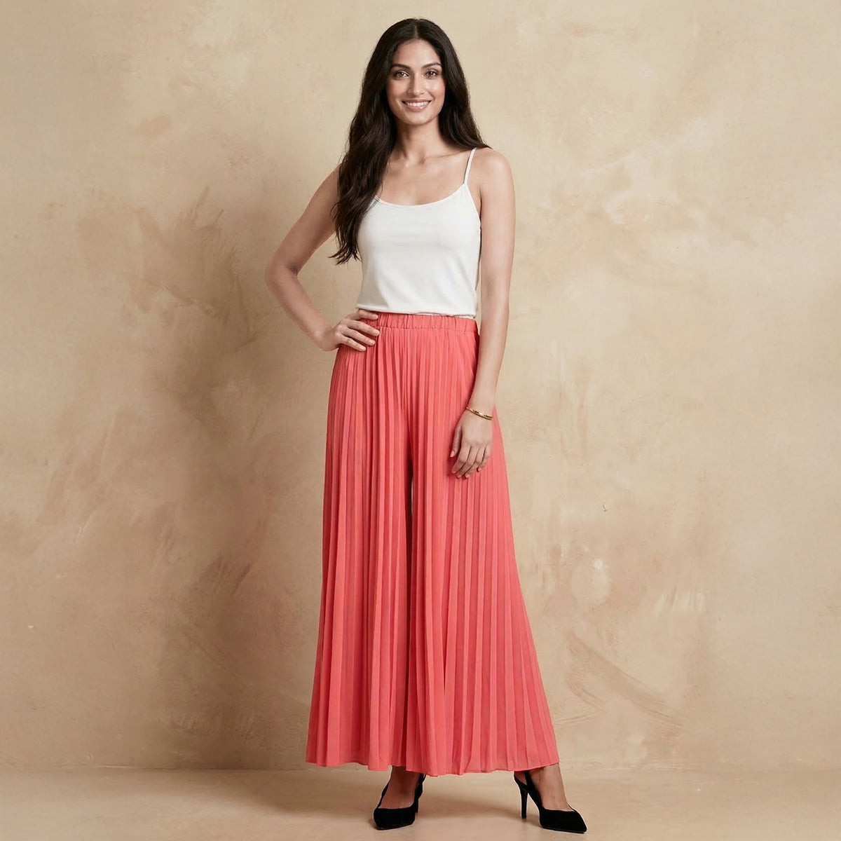 Fuchsia Pink Pants for Women – Viscose Lycra | First Resort by Ramola Bachchan