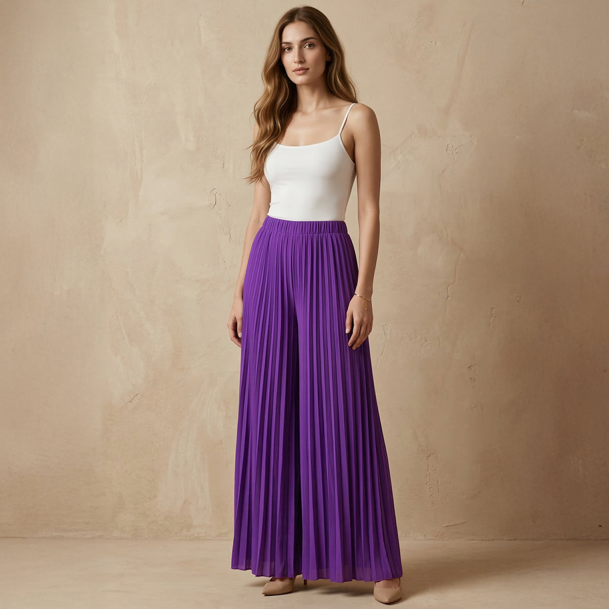 Purple Pants for Women – Viscose Lycra | First Resort by Ramola Bachchan