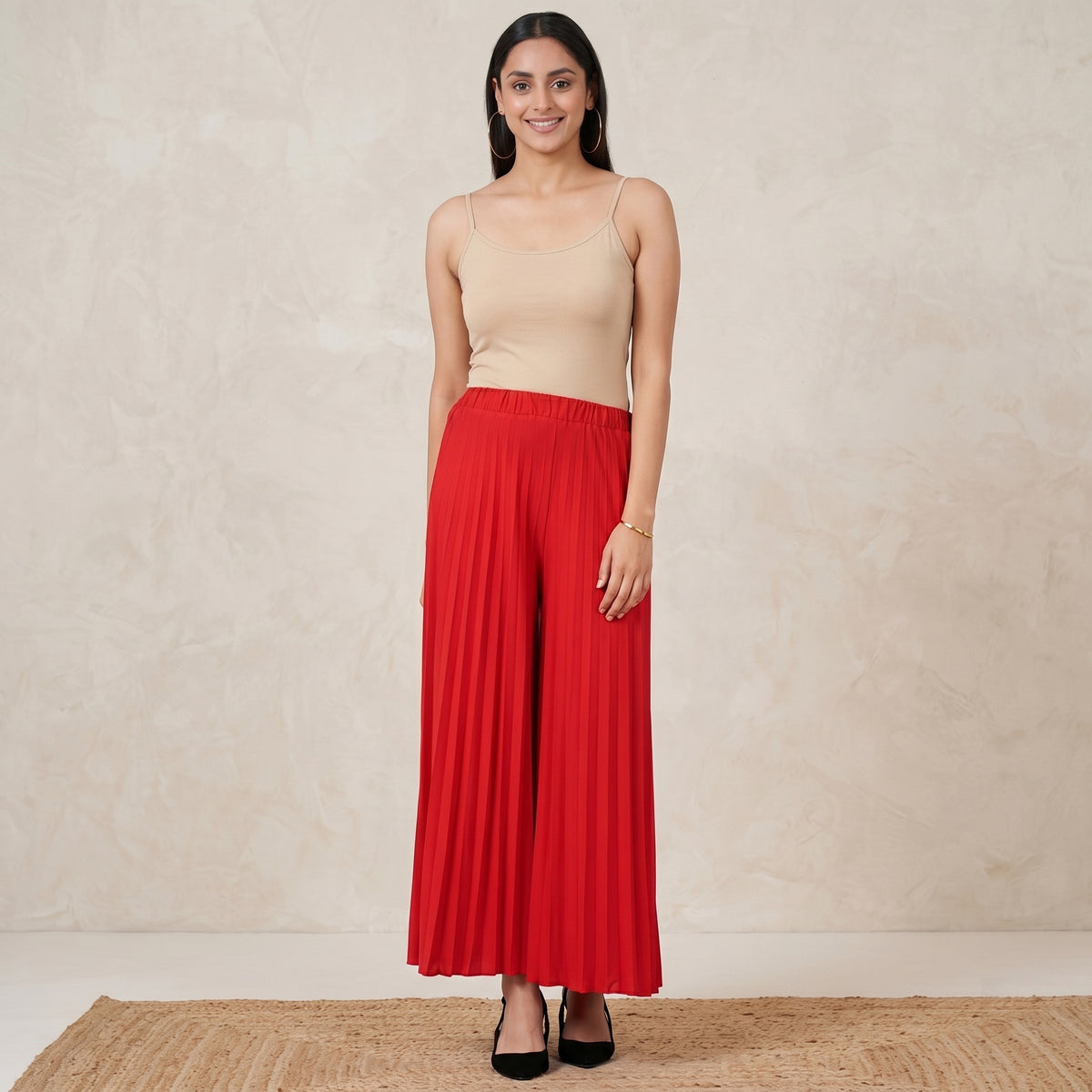 Red Pants for Women – Viscose Lycra | First Resort by Ramola Bachchan