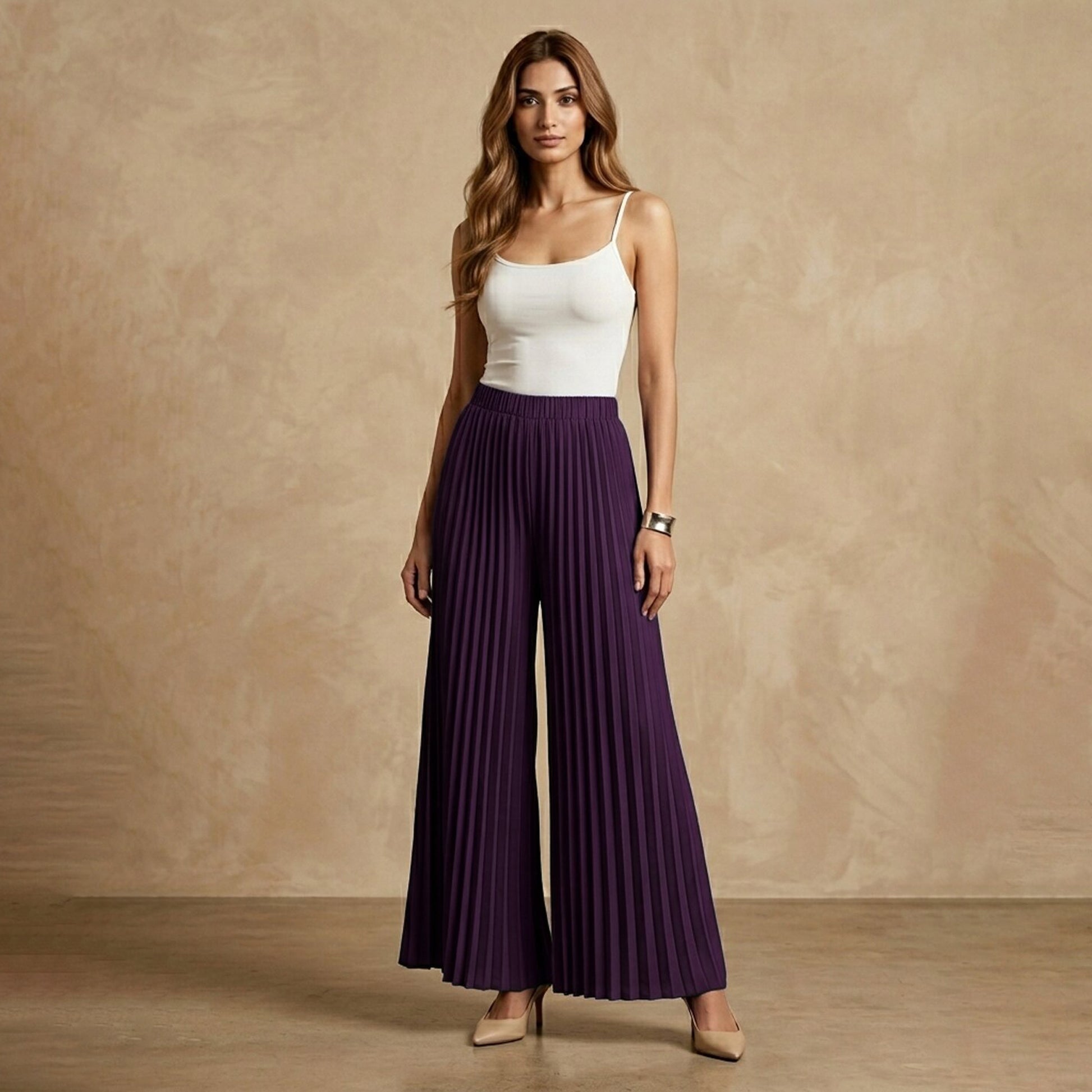 Violet Pants for Women – Viscose Lycra | First Resort by Ramola Bachchan