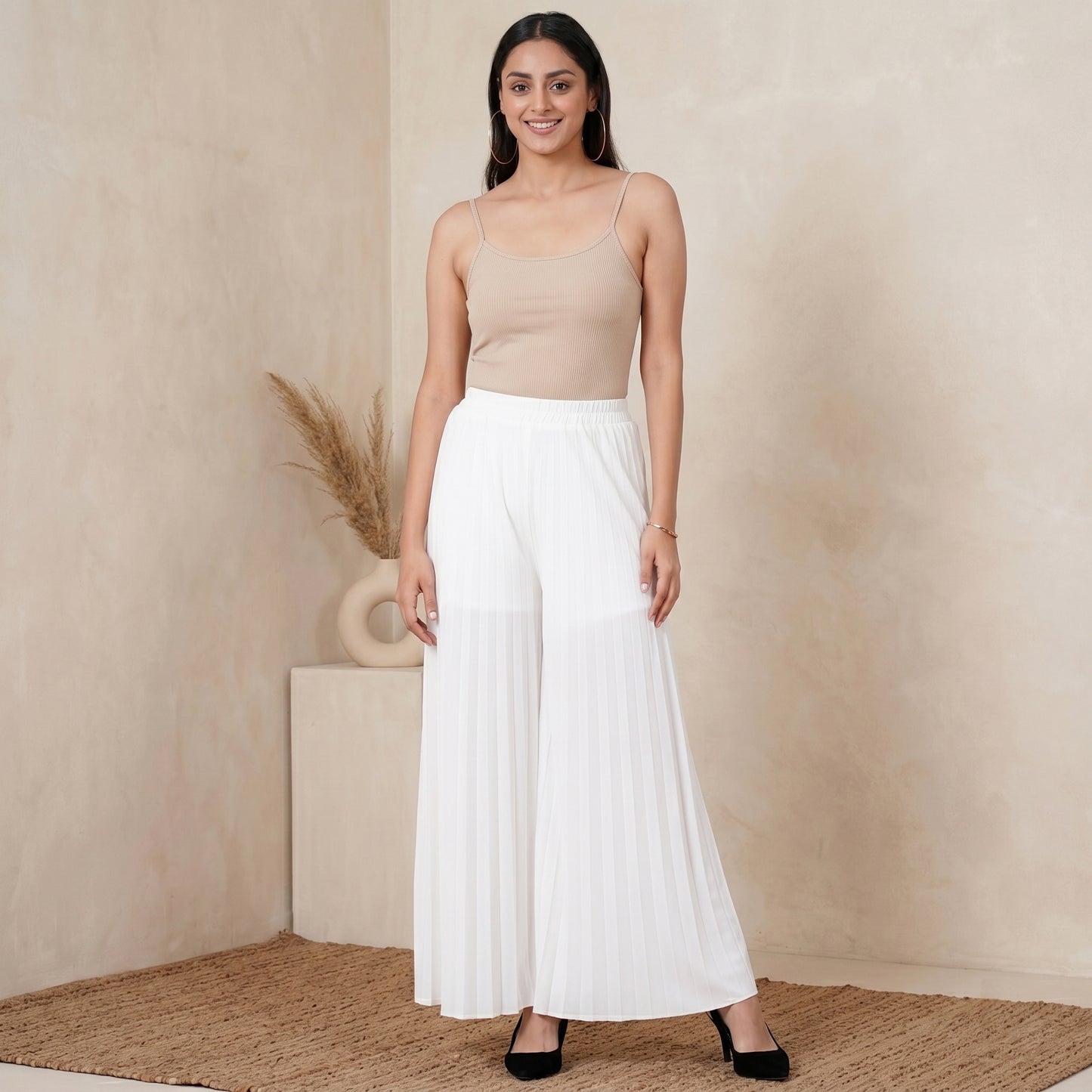 White Pants for Women – Viscose Lycra | First Resort by Ramola Bachchan