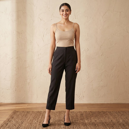Black Pants for Women – Glace Cotton | First Resort by Ramola Bachchan