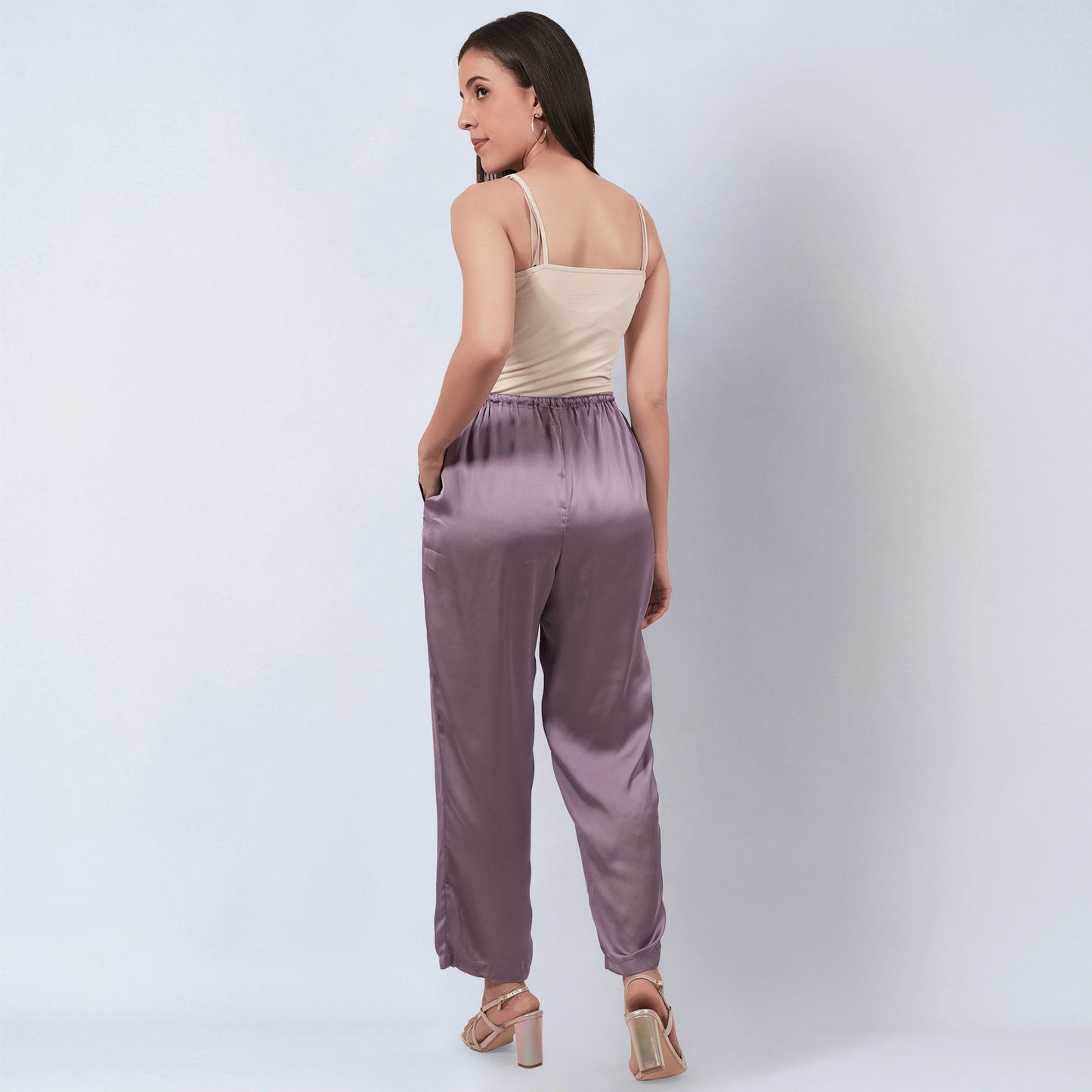 Purple Satin Pants