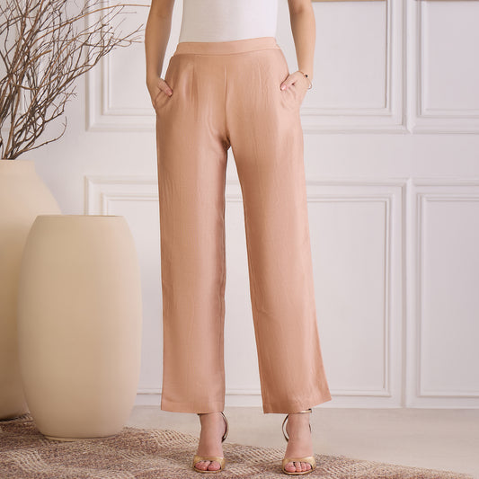Apricot Chic Straight Pants