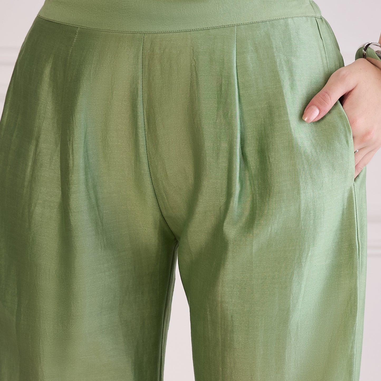Mint Green Chic Straight Pants