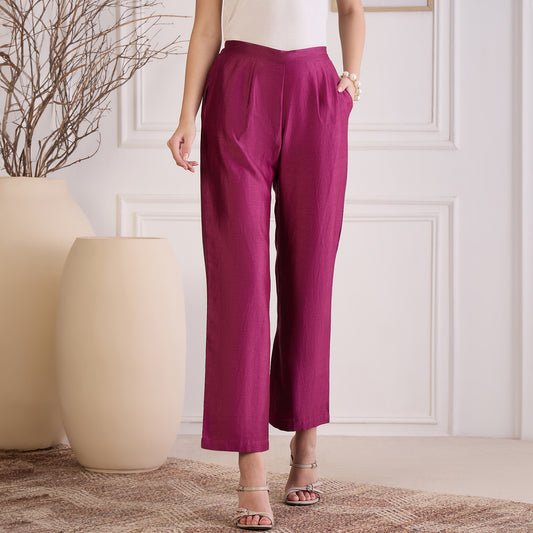 Plum Chic Straight Pants
