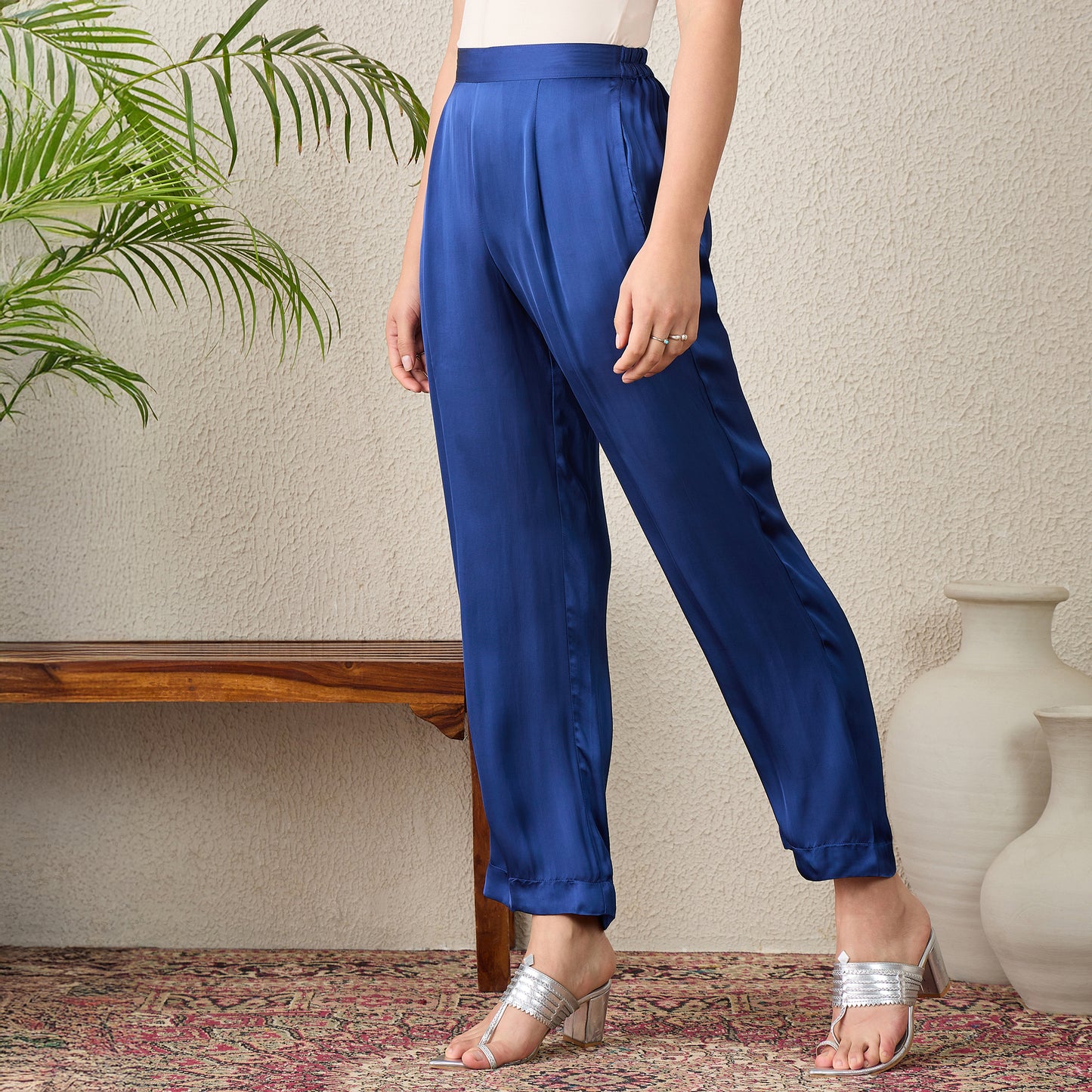 Navy Blue Straight Pants