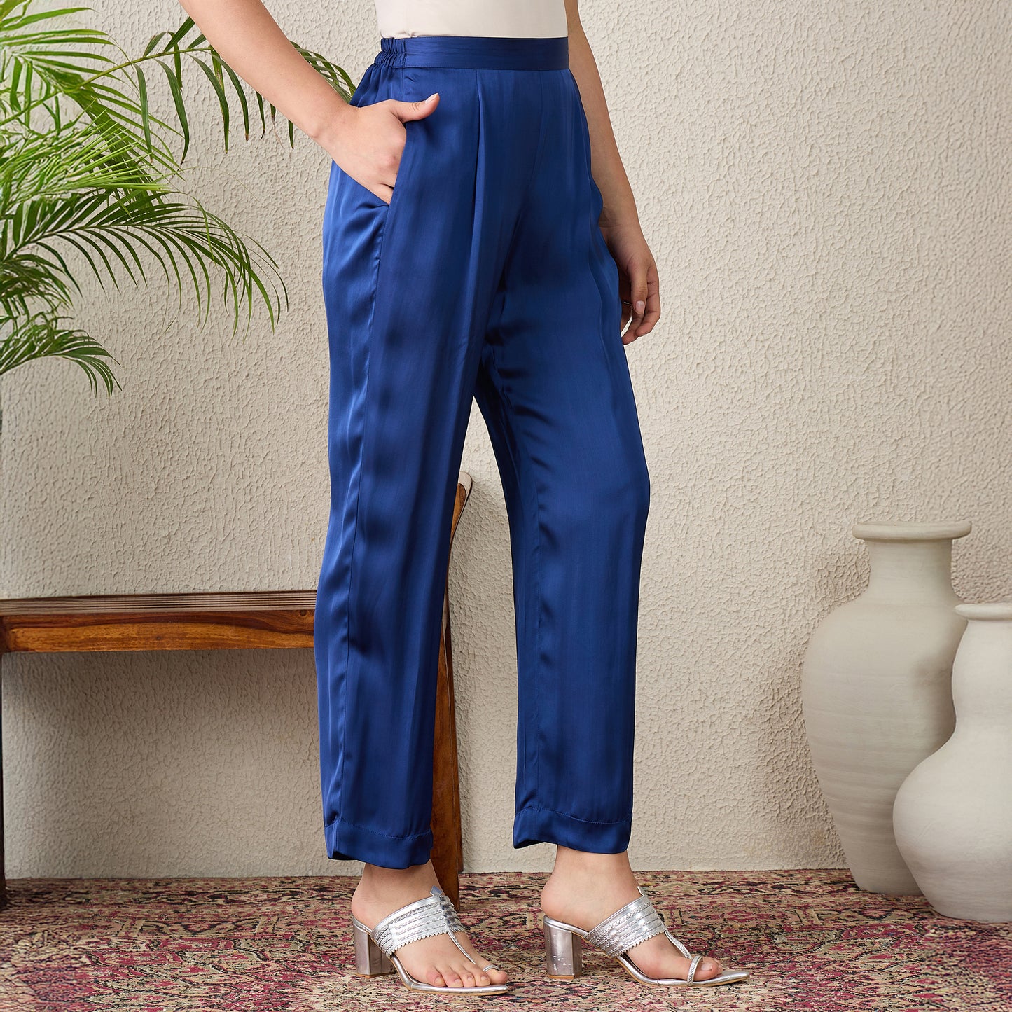 Navy Blue Straight Pants