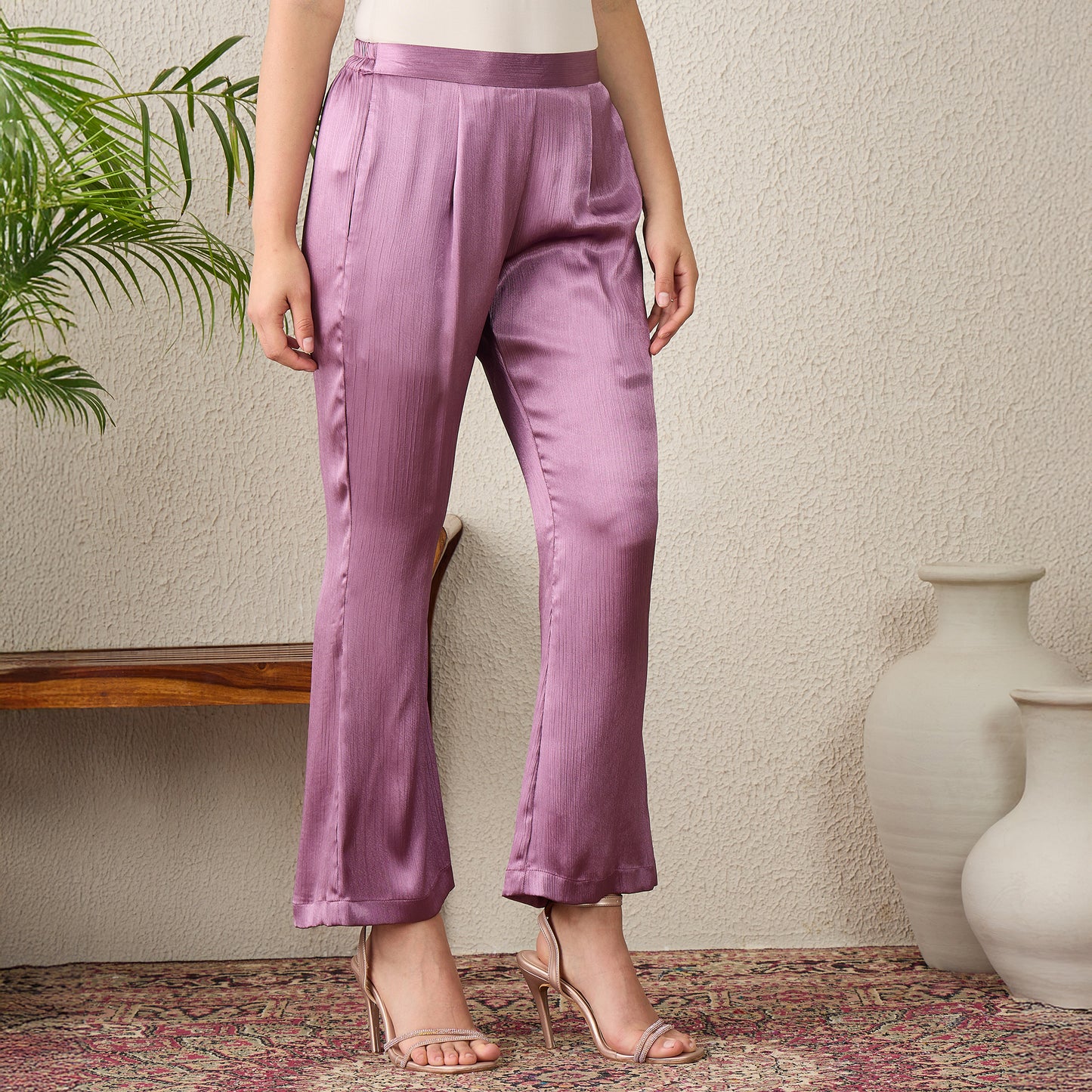 Lavender Bootcut Pants